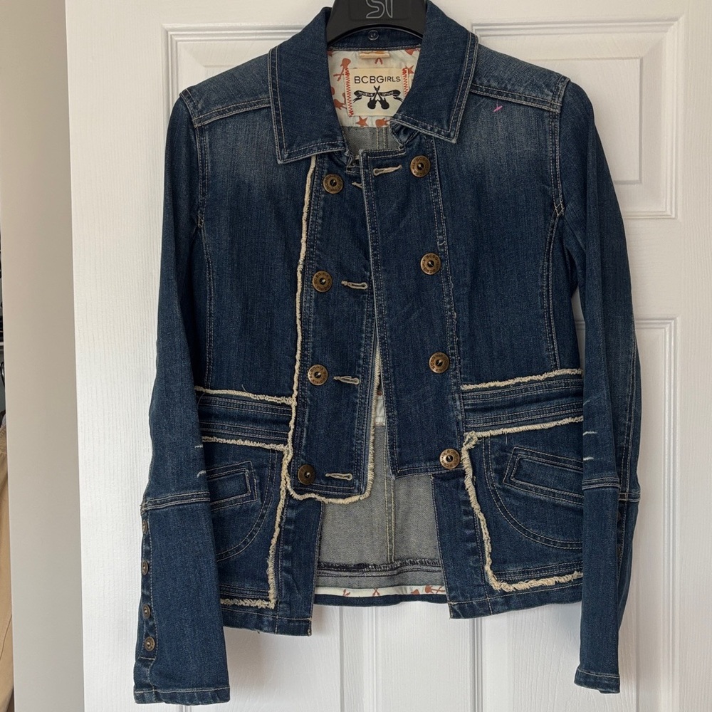 BCBGirls Dark Blue Jean Jacket with Button Detail